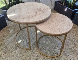 Stoliki kawowe blat kwarcyt Taj Mahal poler 60/45