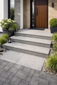 Schody granitowe G654 NEW płomieniowane 150x33x2 cm